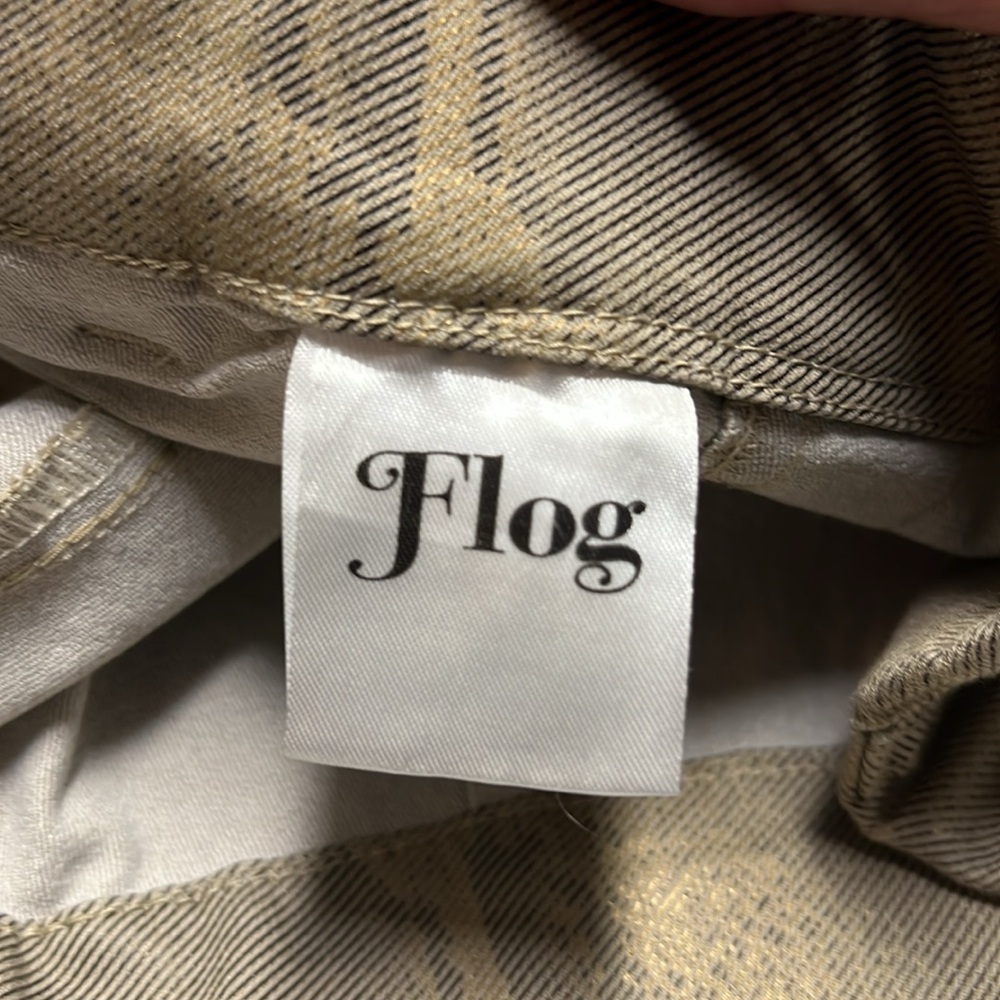 Bevy Flog Gold Tan Python Print Pull On Pant Size… - image 7